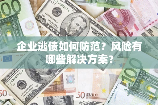 武汉企业逃债如何防范？风险有哪些解决方案？