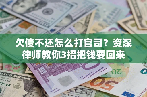 武汉欠债不还怎么打官司？资深律师教你3招把钱要回来