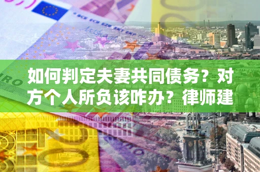 武汉如何判定夫妻共同债务？对方个人所负该咋办？律师建议